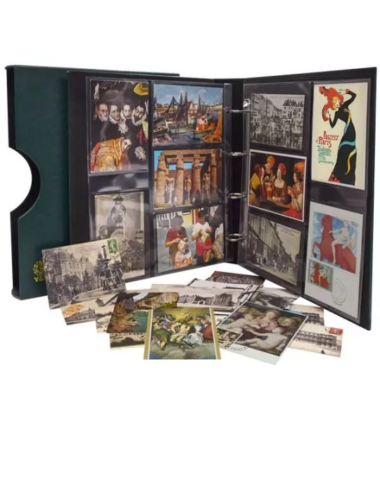 ALBUM CARTES POSTALES PREMIUM GARNI DE 15 RECHARGES