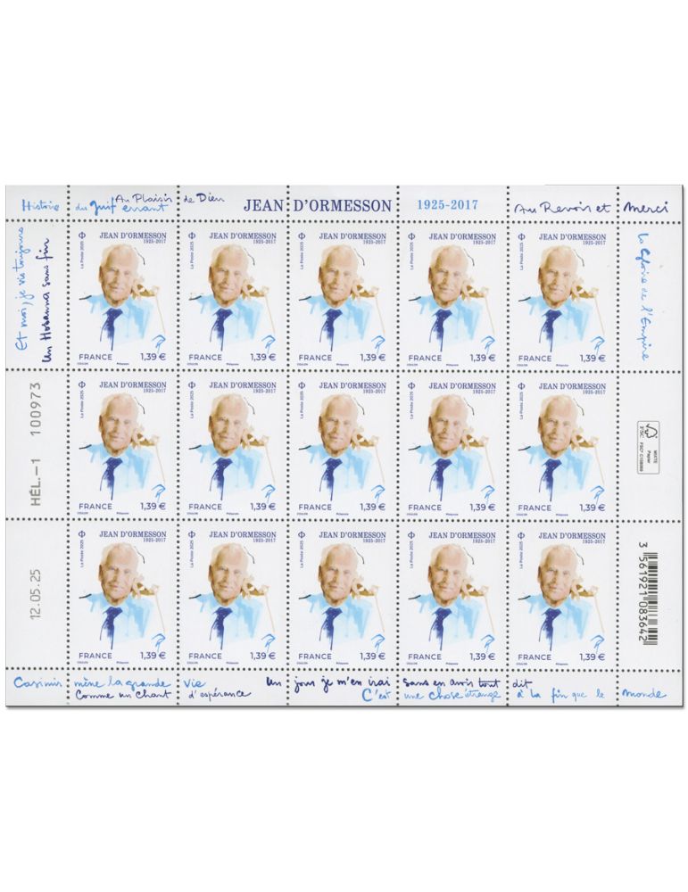 n° F189 - Timbre France Feuillets de France (n° 5883)