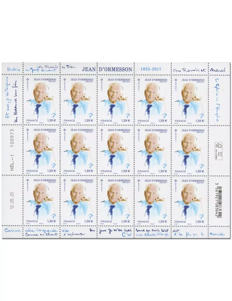 n° F189 - Timbre France Feuillets de France (n° 5883)