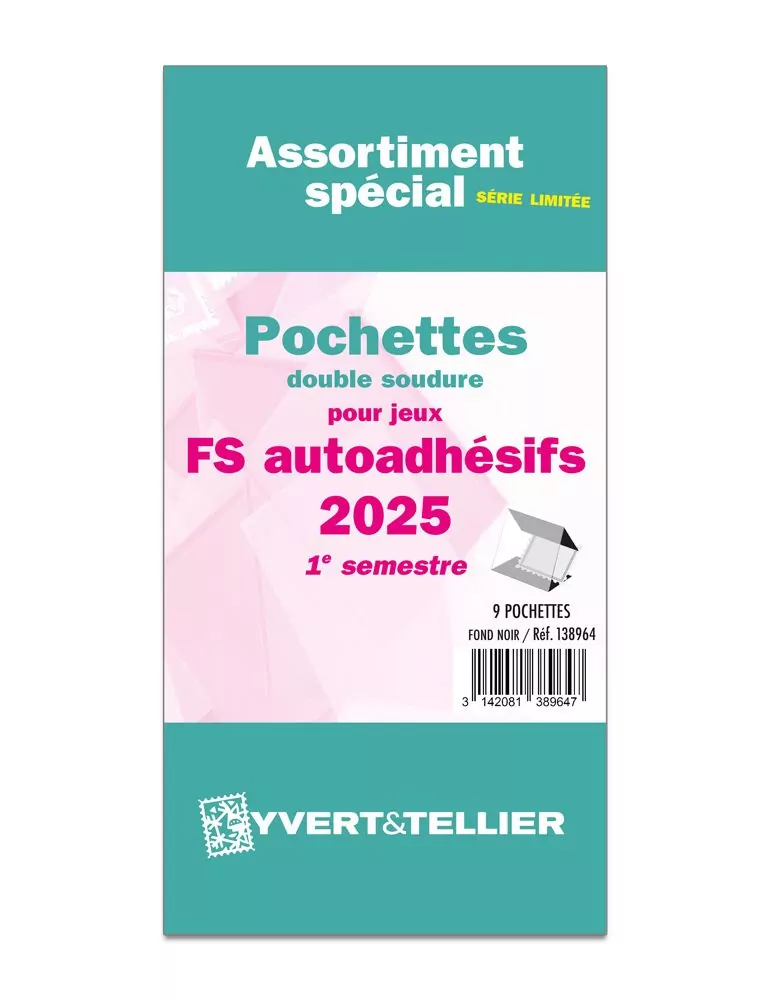 Assortiment de pochettes (double soudure) : 2025 -1e sem. (Jeux Autoadhésifs)