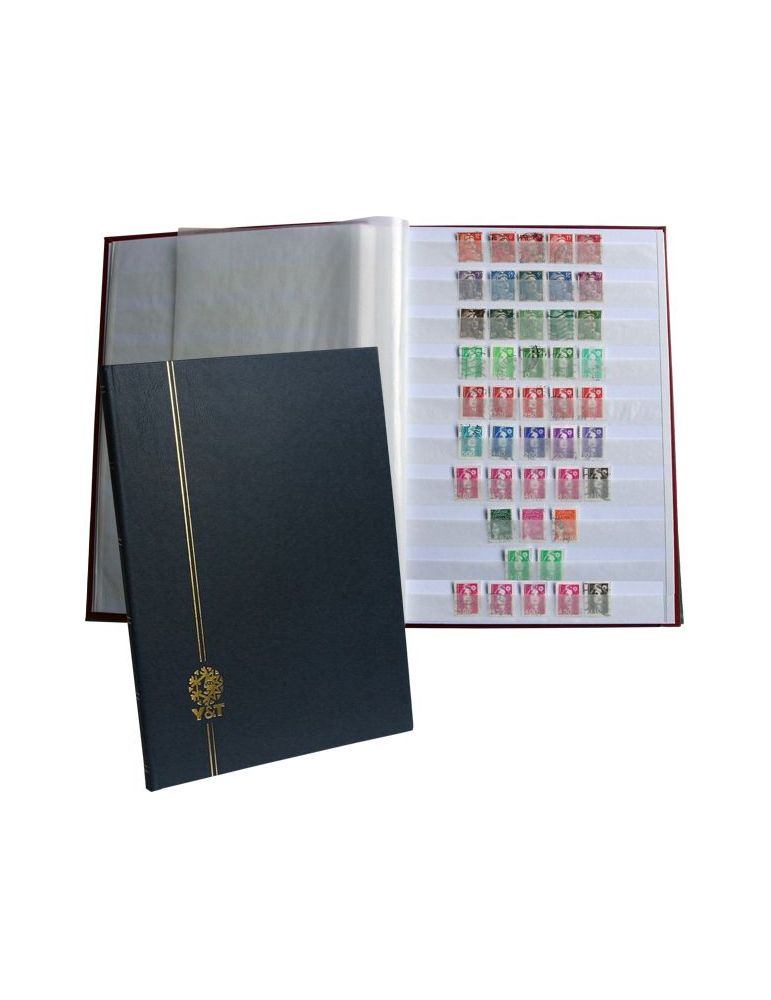 PERFECTA : Classeur fixe pour timbres (Grand modèle-Pages Blanches-48p)