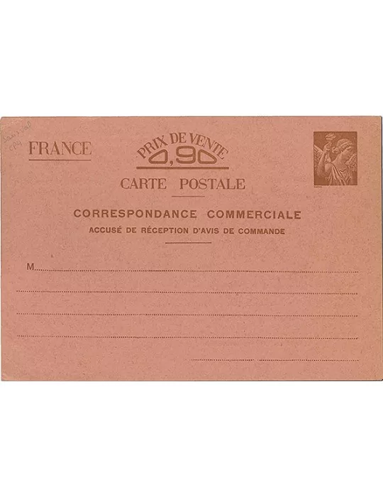 France : Entier Postal sans valeur CP4