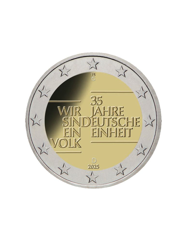 2 EURO COMMEMORATIVE 2025 : ALLEMAGNE (35 ans de la Réunification allemande) – 5 ATELIERS