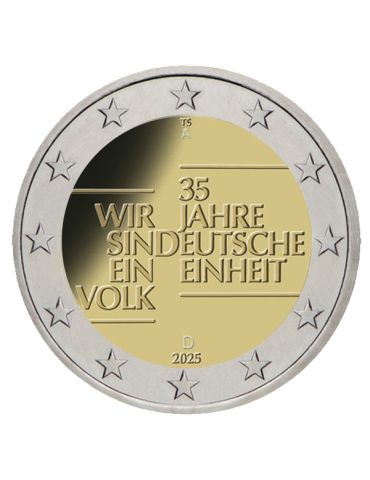 2 EURO COMMEMORATIVE 2025 : ALLEMAGNE (35 ans de la Réunification allemande)