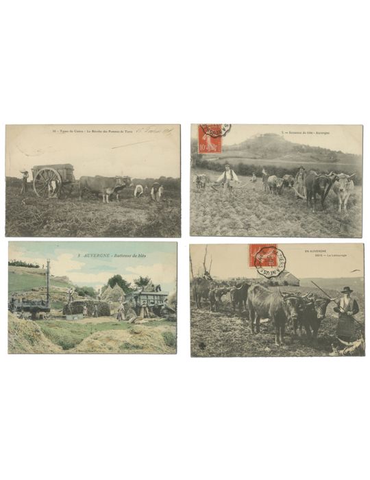 4 CPA - Timbre FRANCE Cpa