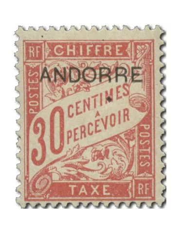 n° 1/8* - Timbre ANDORRE Taxe 2