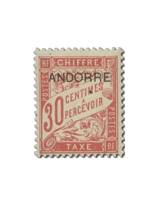 n° 1/8* - Timbre ANDORRE Taxe
