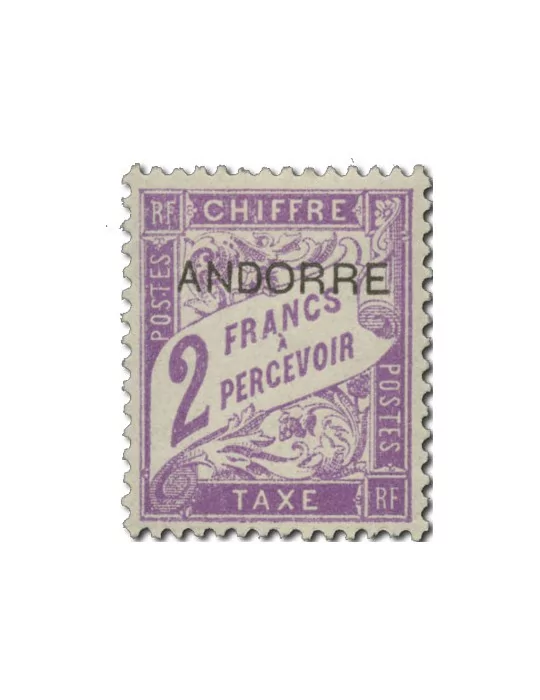 n° 1/8* - Timbre ANDORRE Taxe