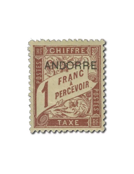 n° 1/8* - Timbre ANDORRE Taxe