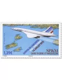 n° 1358 - Timbre Saint-Pierre et Miquelon Poste (CONCORDE - SURVOL DE L'ARCHIPEL)