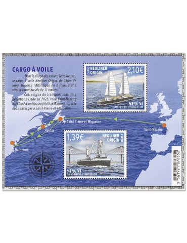 n° F1359 - Timbre Saint-Pierre et Miquelon Poste (BLOC CARGO NEOLINE - 12 25 111)