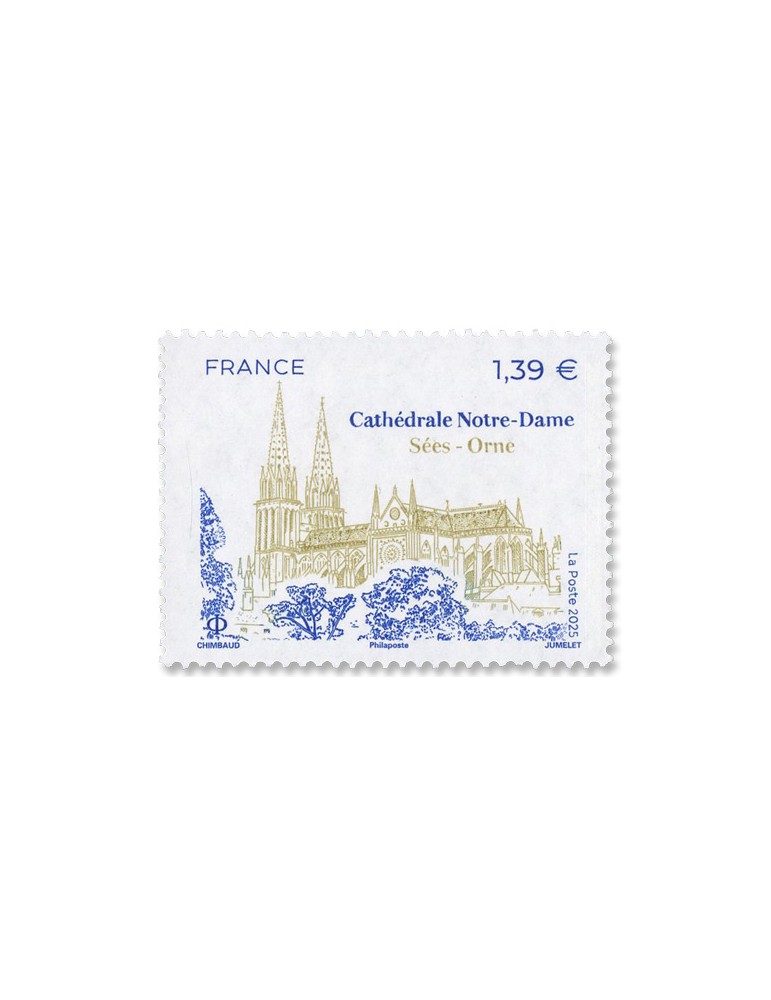 n° 5889 - Timbre FRANCE Poste (Cathédrale Notre- Dame de Sées)