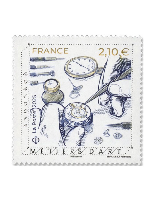 n° 5944 - Timbre France POSTE (METIERS D'ART - HORLOGER - 11 25 001)