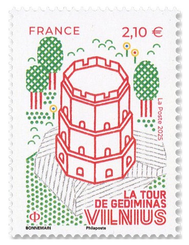 n° F5911 - Timbre FRANCE Poste (CAPITALES EUROPEENNES : VILNIUS) 2