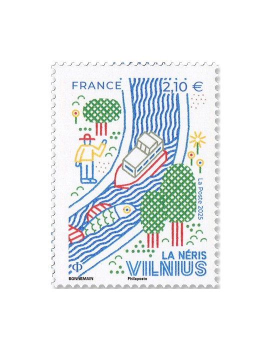 n° F5911 - Timbre FRANCE Poste (CAPITALES EUROPEENNES : VILNIUS)