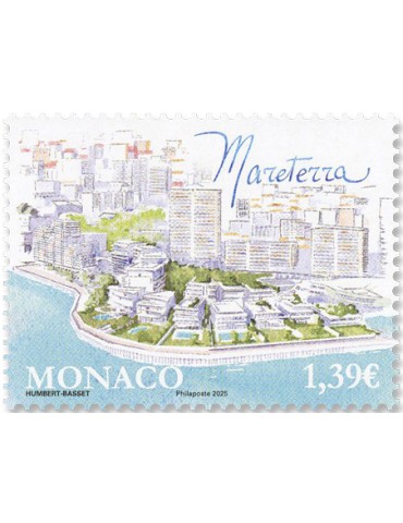 n° F3504 - Timbre MONACO Poste (Architecture. Mareterra, nouvel écoquartier) 2