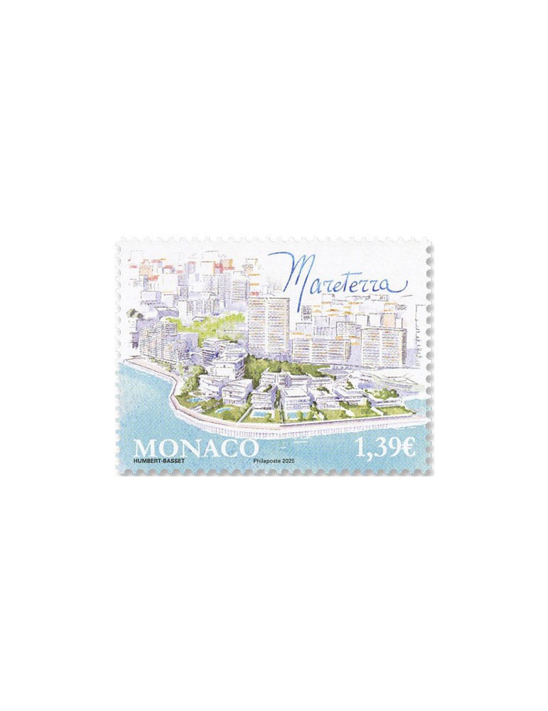n° F3504 - Timbre MONACO Poste (Architecture. Mareterra, nouvel écoquartier)