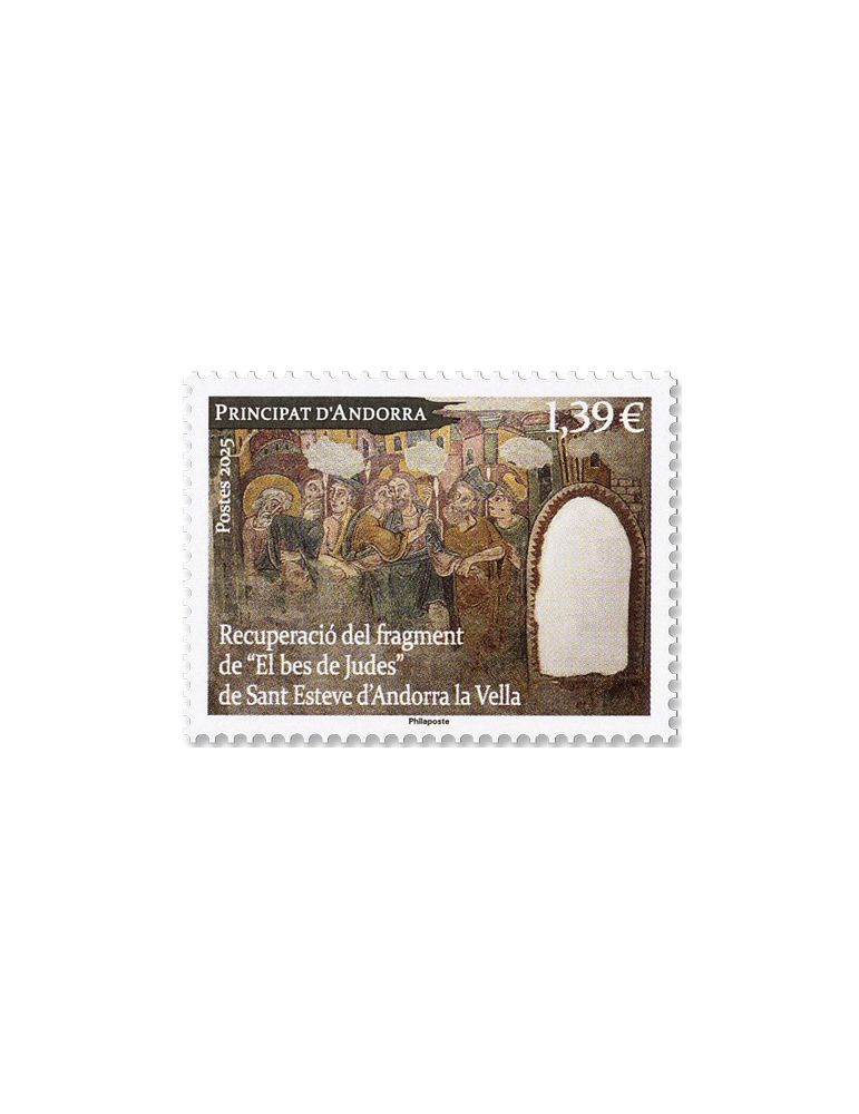n° F932 - Timbre ANDORRE Poste (BLOC RECUPERATION PEINTURES DE SANT ESTEVE)