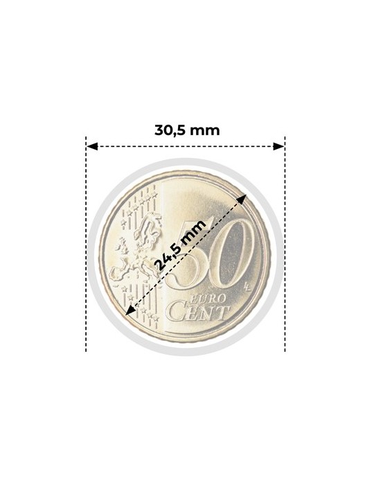 CAPSULES : 24.5 mm - POUR 50 CENT