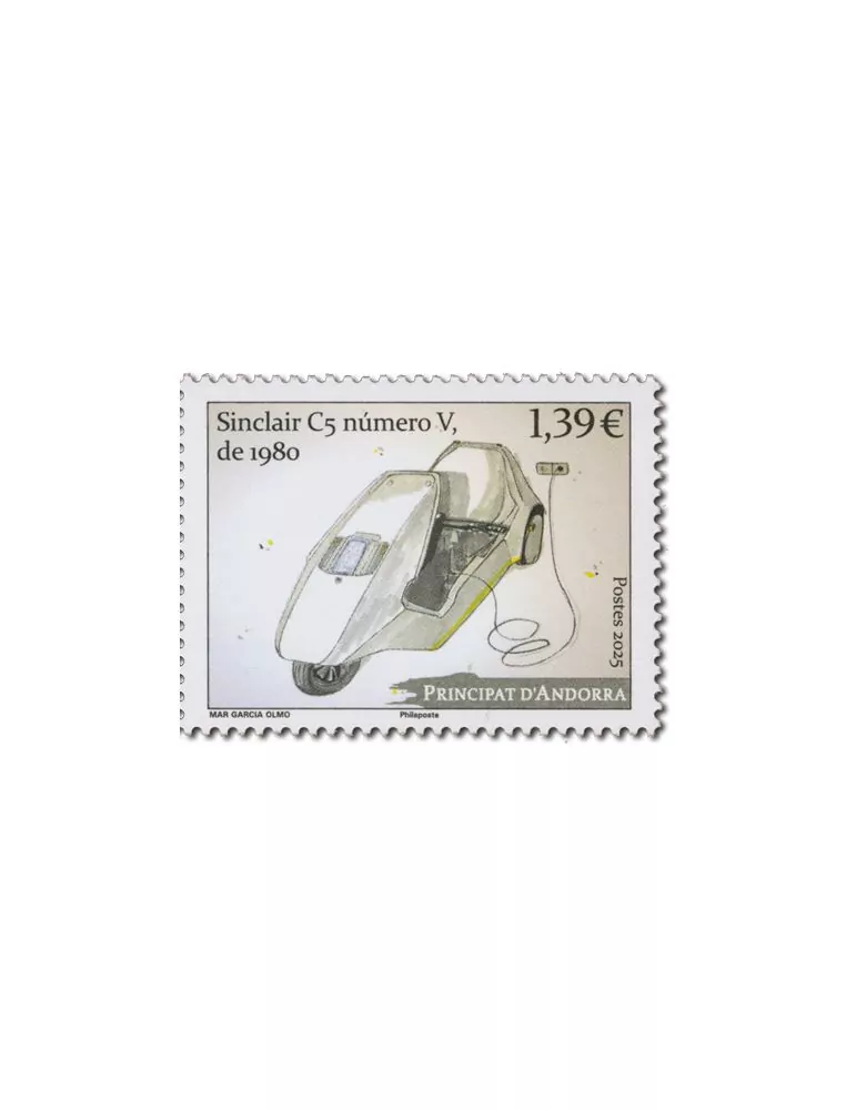 n° 938 - Timbre ANDORRE Poste (SINCLAIR C5 - 14 25 111)