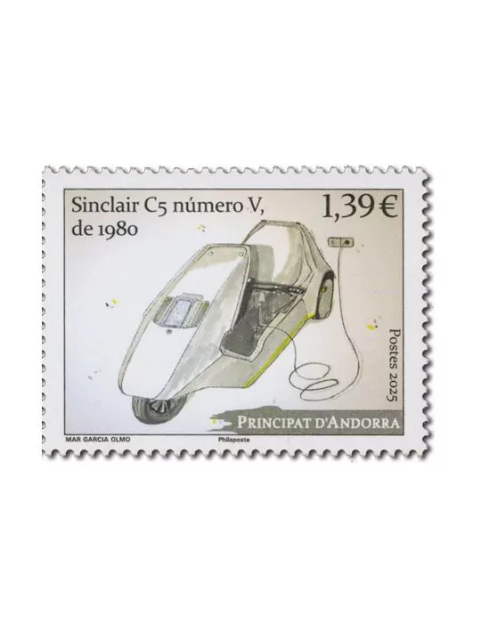n° 938 - Timbre ANDORRE Poste (SINCLAIR C5 - 14 25 111)