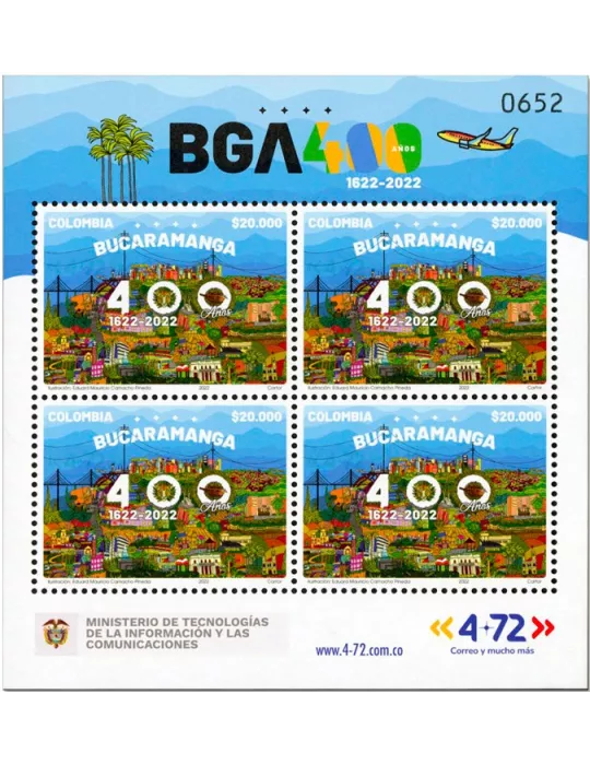 n° F2607 - Timbre COLOMBIE Poste