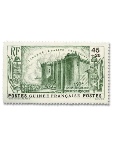 n° 153/156** + n° 157* - Timbre GUINEE Poste 2
