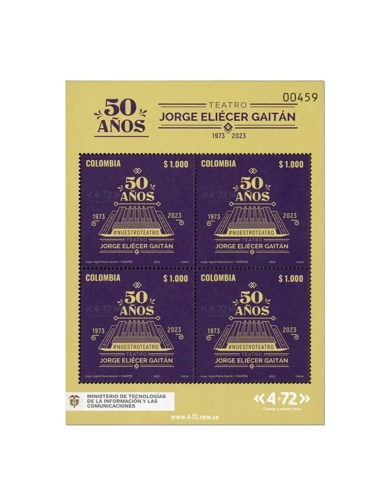n° 2651 - Timbre COLOMBIE Poste