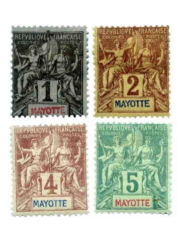 n° 1/14* - Timbre MAYOTTE Poste 2
