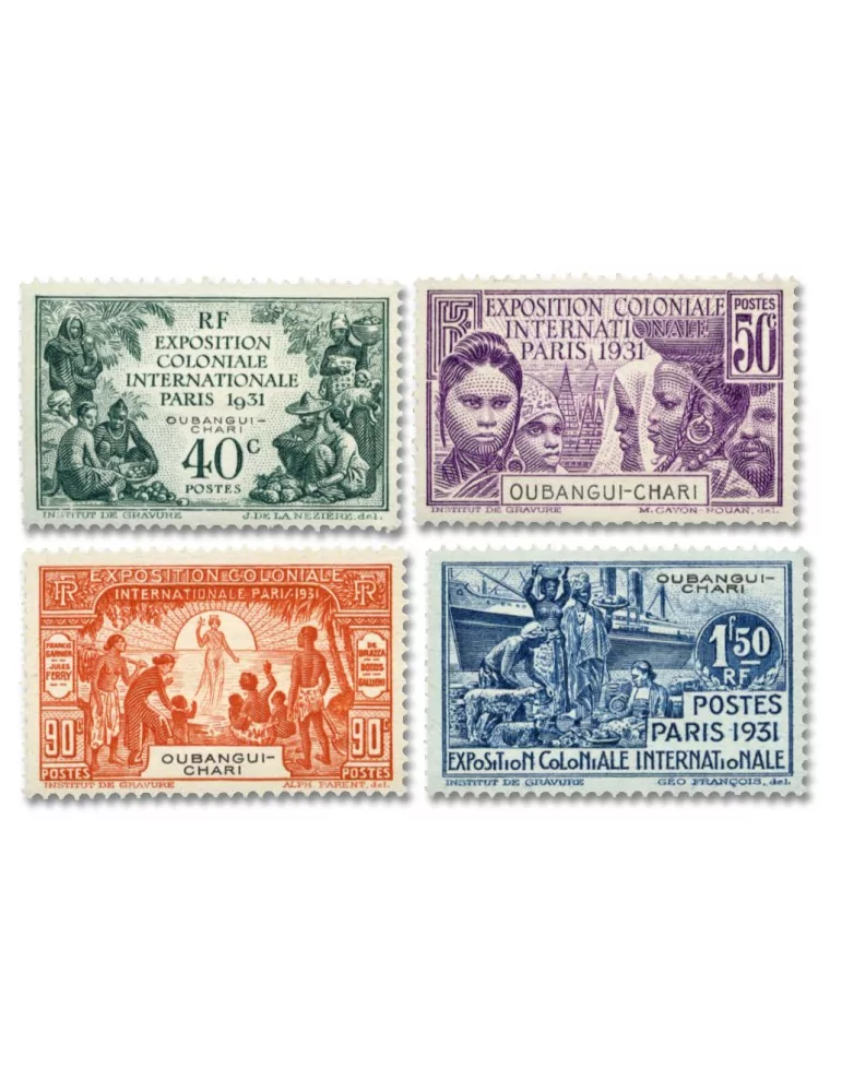 n° 84/87* - Timbre OUBANGUI-CHARI Poste