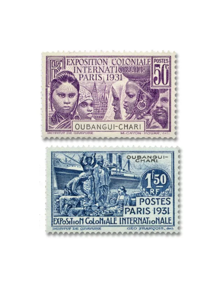 n° 84/87* - Timbre OUBANGUI-CHARI Poste