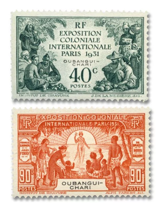 n° 84/87* - Timbre OUBANGUI-CHARI Poste
