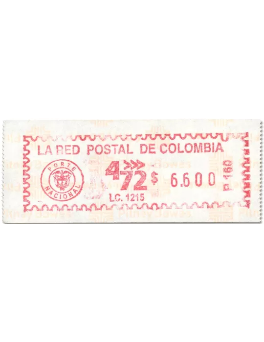 n° 2 - Timbre COLOMBIE Timbres de distributeurs