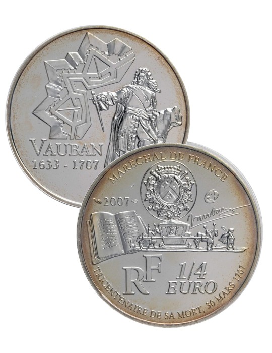 FRANCE : Monnaie 1/4 Euro VAUBAN (2007)