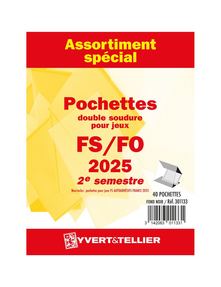 Assortiment de pochettes (double soudure) : 2025-2e semestre