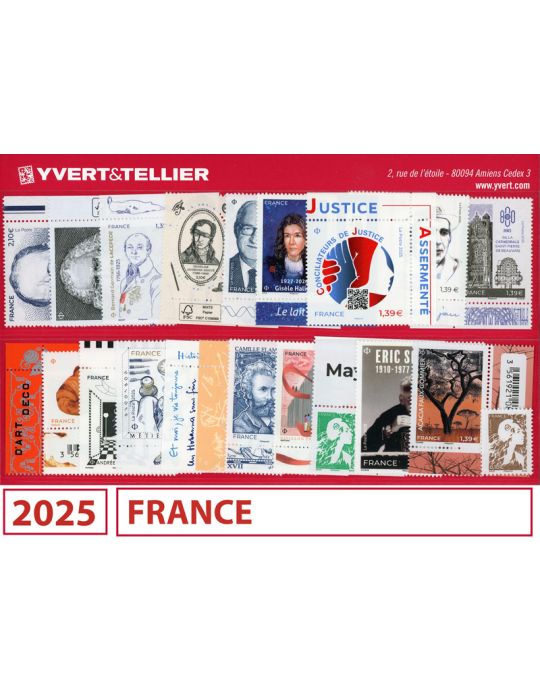 n° 5838/5945 - Timbre France Année complète (2025)