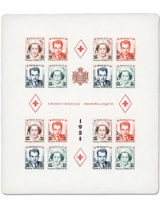 n° 4B -Timbre Monaco Bloc et feuillets