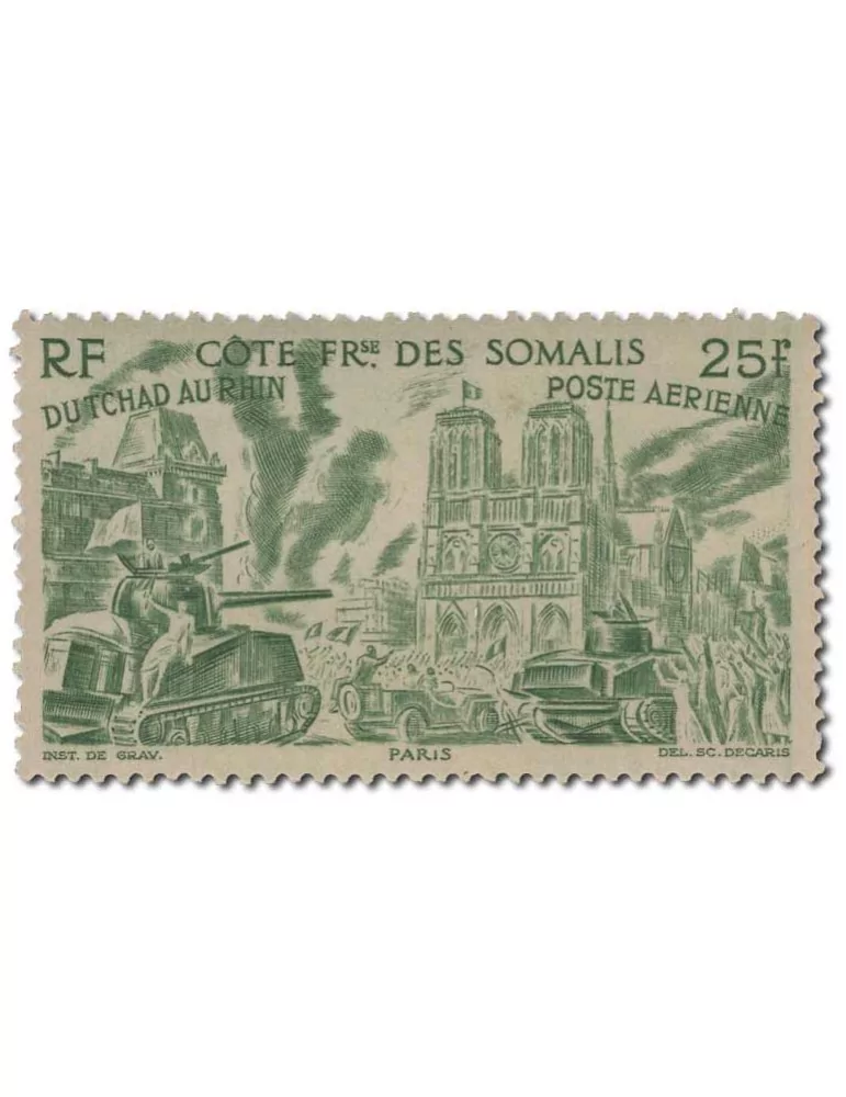 n° 14/19** - Timbre COTE DES SOMALIS Poste Aerienne