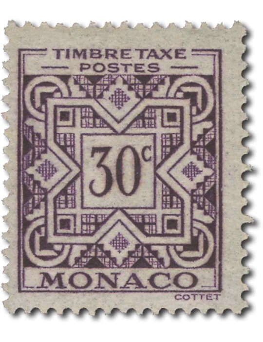 n° 29/39* - Timbre MONACO Taxe