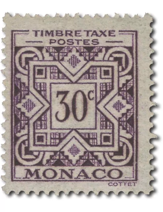 n° 29/39* - Timbre MONACO Taxe