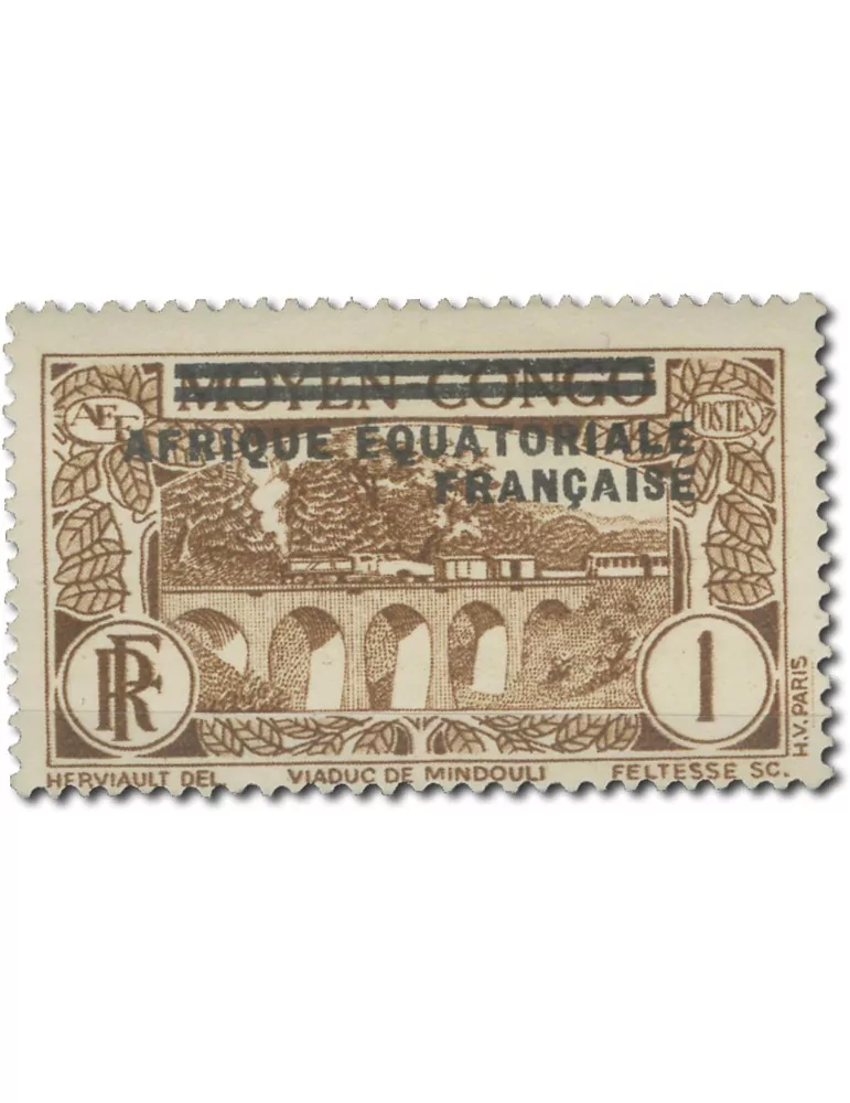 n° 1/16* - Timbre AEF Poste