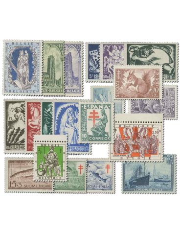 BELGIQUE, FINLANDE ET ESPAGNE : Oeuvres antituberculeuses Collection neuf/