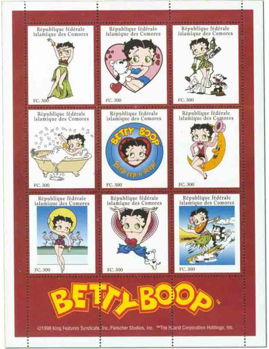 COMORES : Thématique (Betty Boop)