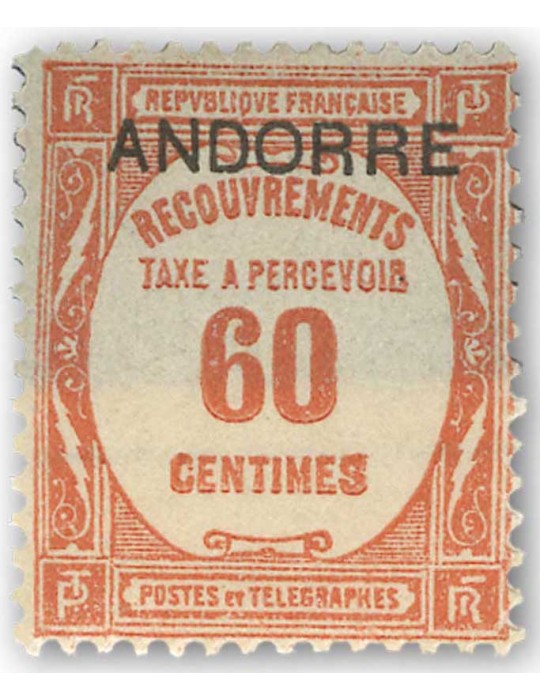 n° 9/15* - Timbre ANDORRE Taxe