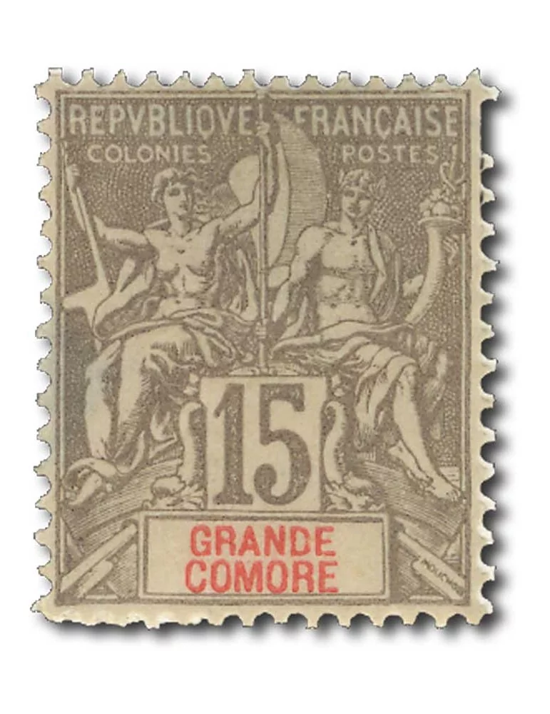 n° 14/19* - Timbre GRANDE COMORE Poste