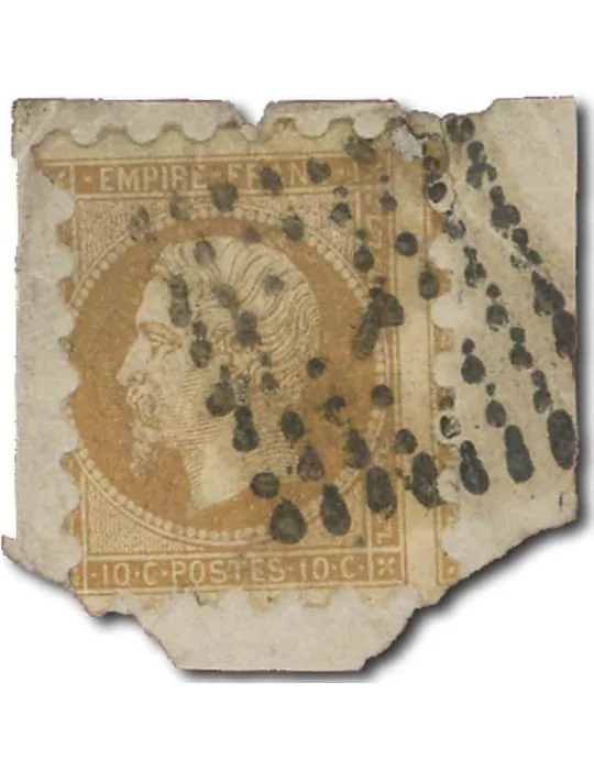 n° 13A obl. sur fragment - Timbre FRANCE Poste