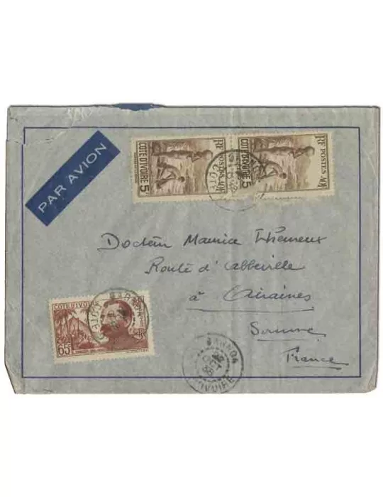 n° 130 x 2 et n° 139 obl. - Timbre COTE D'IVOIRE Poste