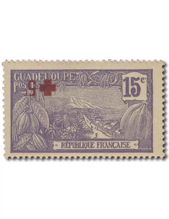 n° 76** - Timbre GUADELOUPE Poste