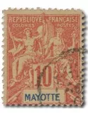 n° 15 obl. - Timbre MAYOTTE Poste