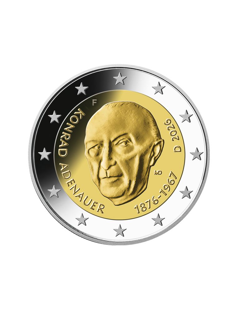 2 EURO COMMEMORATIVE 2026 : ALLEMAGNE (Konrad Adenauer) – 5 ATELIERS